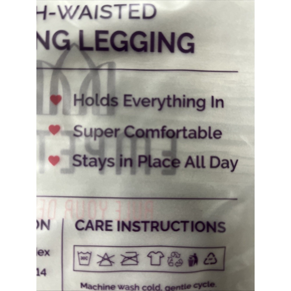 Empetua High Waist Shaping Leggings Women‎ Large Black Shapewear Compression New - Picture 8 of 9
